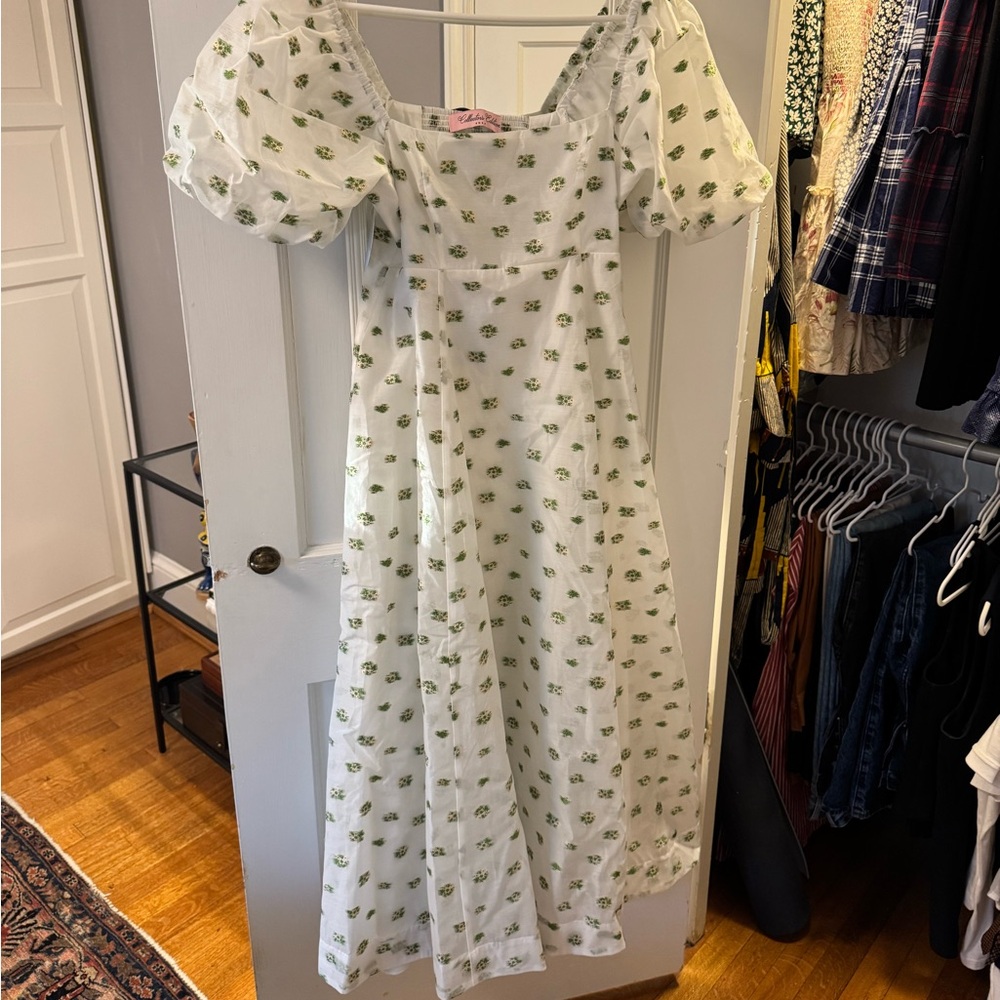 Hill house Matilda dress floral organza jacquard size small - Picture 3 of 6